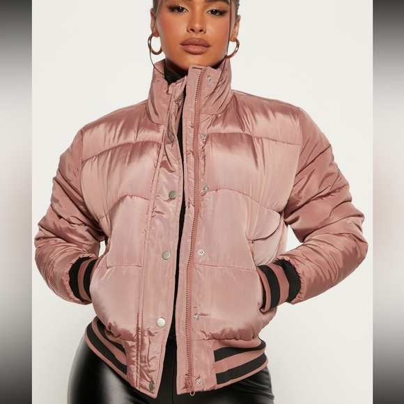 Fashion Nova Mrs. Jackson Light Pink Puffer Jacket - Picture 7 of 14